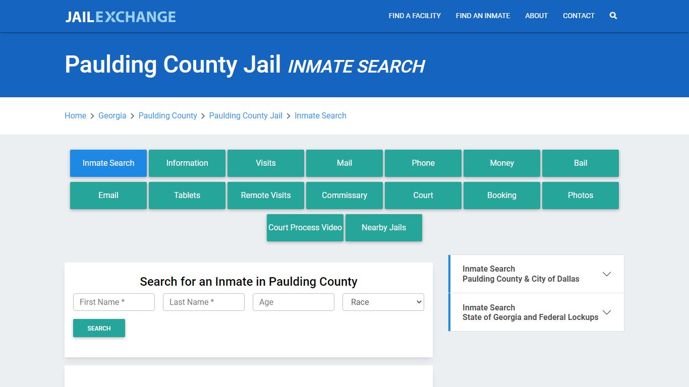 Paulding County Jail, GA Inmate Search: Roster & Mugshots